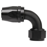 Podavelle 16AN 90-degree elbow hose end fitting; swivels for flexible routing.