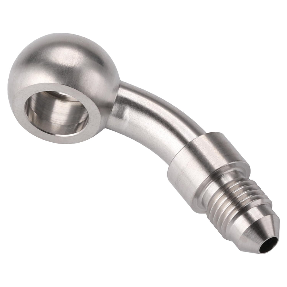 Podavelle 3AN to 10mm banjo 45-degree fitting close-up for secure connections