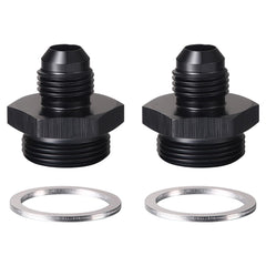 Podavelle 6AN flare adapter converts Holley 7/8-20 carb inlet to AN connection with aluminum durability.