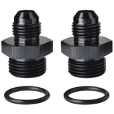 Podavelle 6AN flare to 8AN ORB adapter in black for reliable fuel line connections