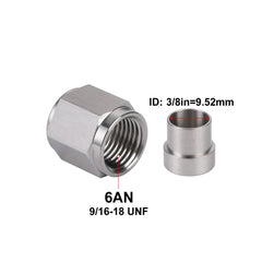 Podavelle 6AN nuts and sleeves package ensures secure flare terminations.