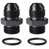 Podavelle 8AN flare to 8AN ORB adapter rail, pack of 2 for robust fuel fittings