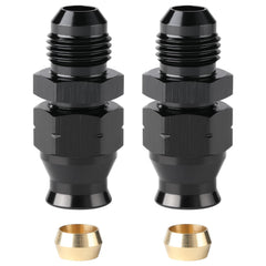 Podavelle anodized black adapter fitting, compatible with hardlines in automotive layouts