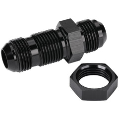 Podavelle anodized black finish bulkhead fitting, durable and corrosion resistant.