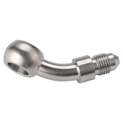 Podavelle stainless fitting compatible with fuel, oil, and brake fluids for versatile use
