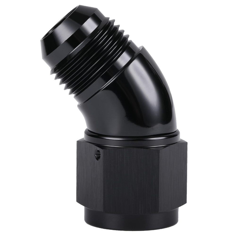 Podavelle swivel fitting showing full-flow design for versatile line routing