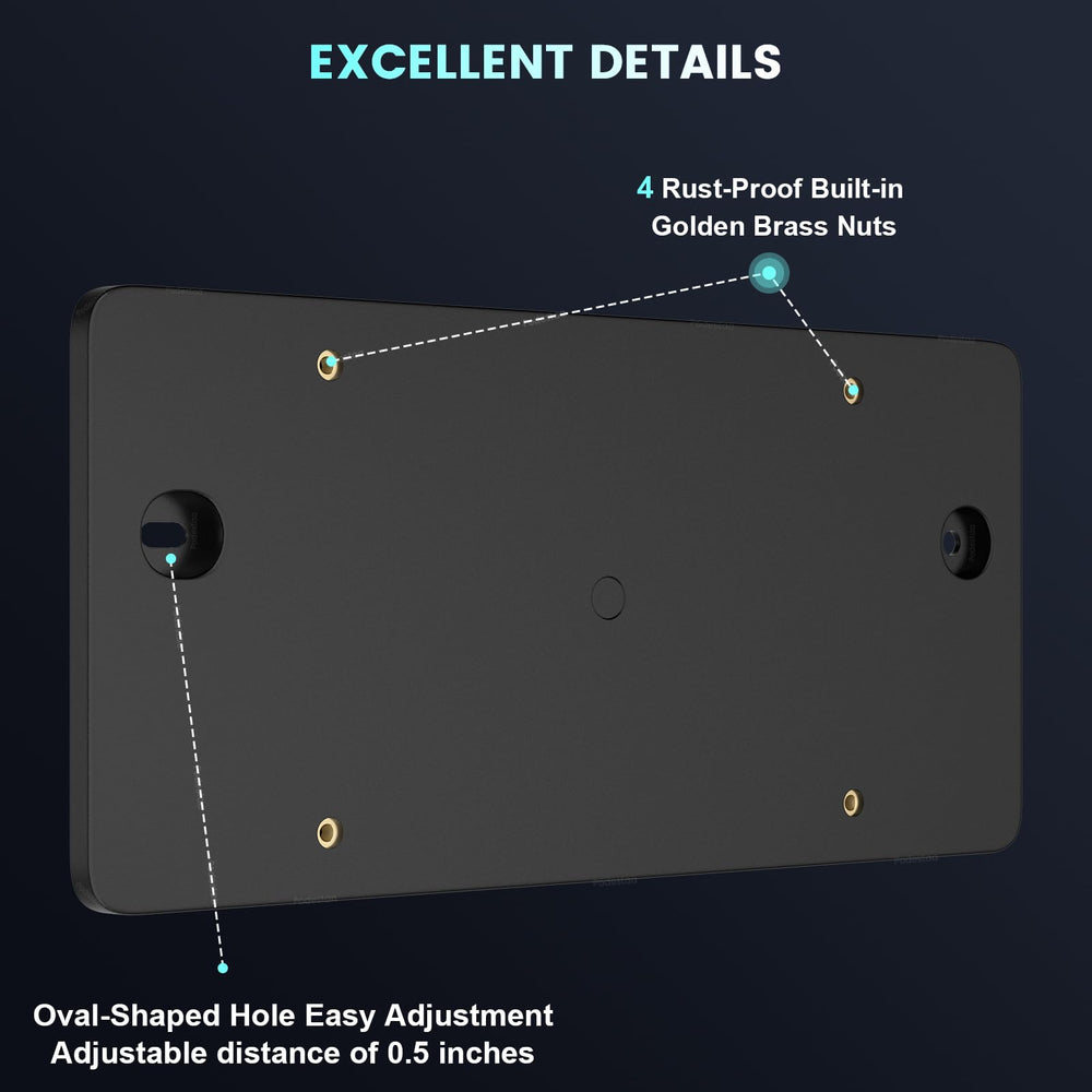Podestaa mounting kit included ensures quick, tool-friendly license plate setup.