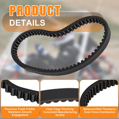 Podoy belt size specs 3/4 inch width and 27-1/32 inch length.