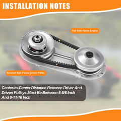 Podoy belt installed on pulley shows correct orientation and direction.