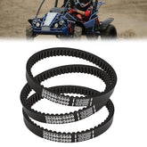 Podoy 203589/5959 go kart drive belt close-up shows rugged rubber construction for durability.