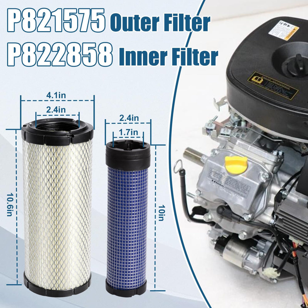 Podoy P822858 P821575 inner air filter close-up showing filtration path