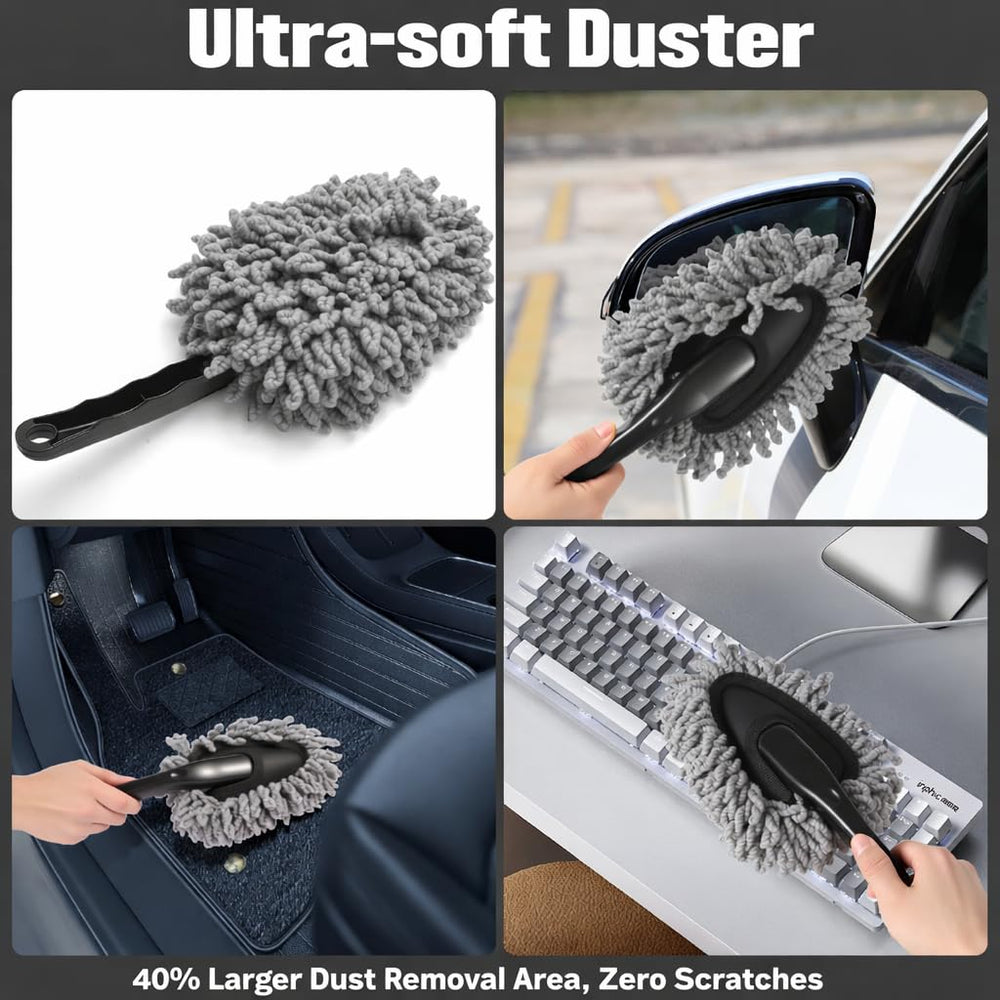 Poejeh 180-degree swivel glass brush reaching high windows