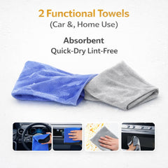 Poejeh microfiber pads and towels for streak-free polish