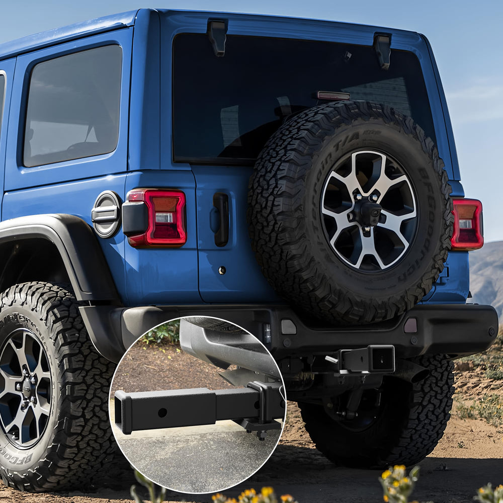 POFENZE extension improves rear cargo rack and spare tire clearance