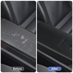 Waterproof surface for spills and pet messes, keeping the console clean.