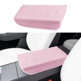 POKUNG center console leather armrest cover for Model 3 Highland with precise fit and premium feel.