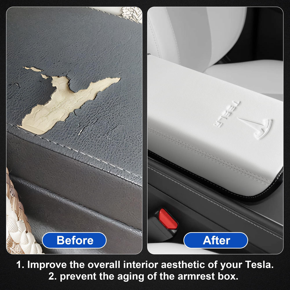Pokung center-console leather armrest cover delivers durable PU, scratch resistance, and easy cleaning