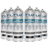 Polar Rust Converter Spray bottle applying matte black finish to rusted metal