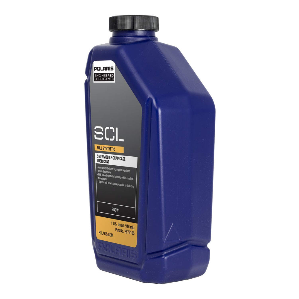 Polaris chaincase lubricant application scene showing easy maintenance
