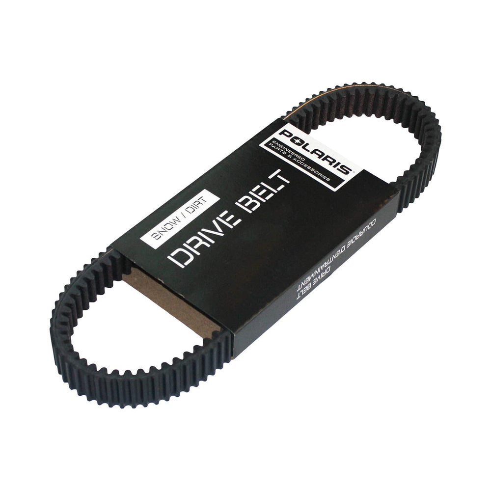 Polaris drive belt 3211186 closeup showing aramid weave for durability.