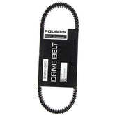 Polaris drive belt close-up highlights aramid construction for longevity.