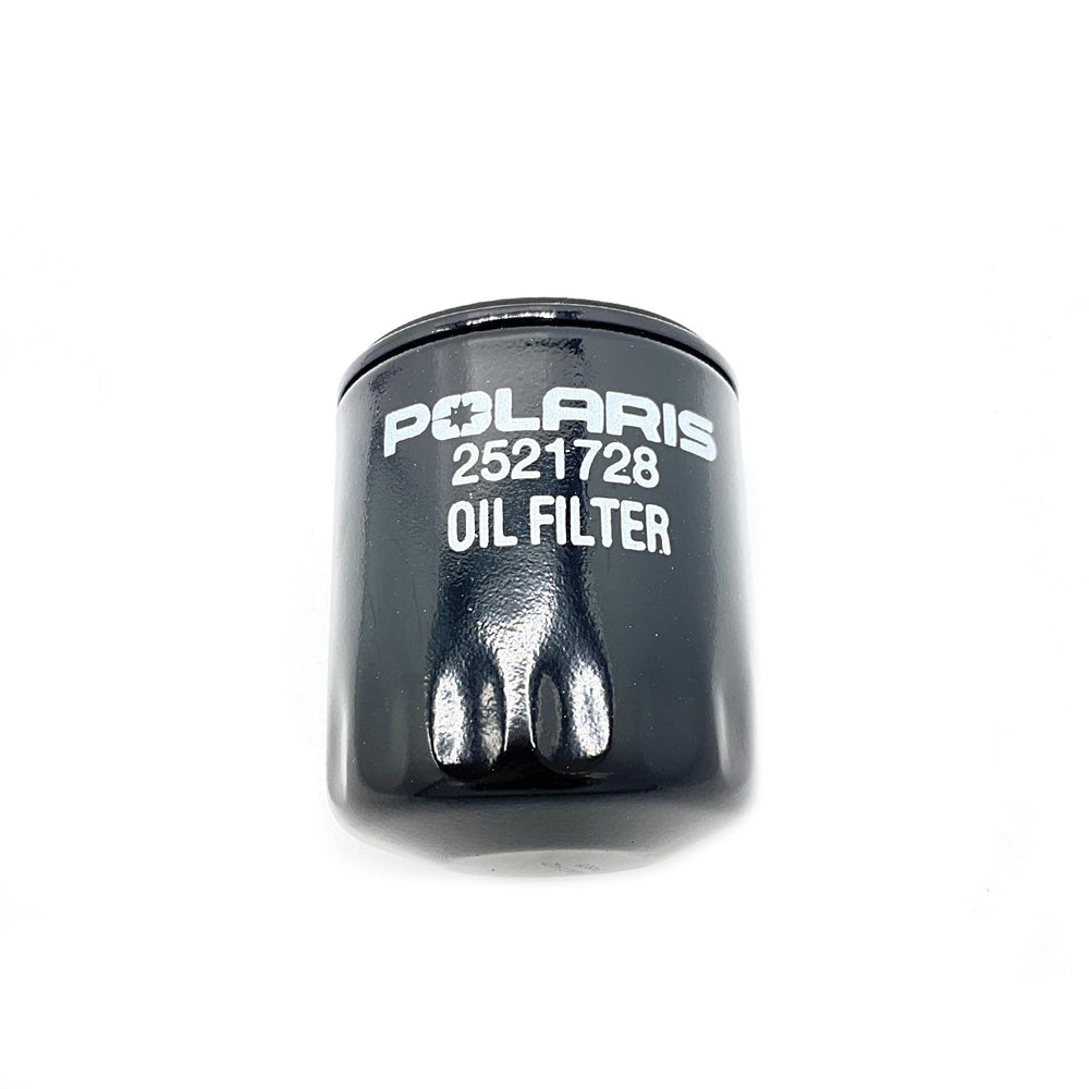 Polaris oil filter anti-drain back valve close-up protects oil pressure during off use.