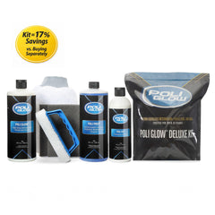 Showroom-like shine after Poli Glow treatment on fiberglass