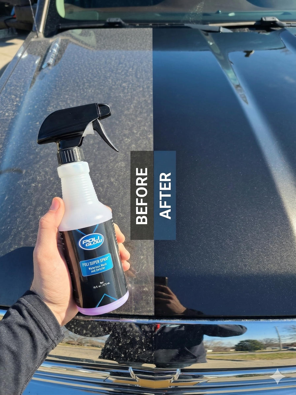 Poli Glow Poli Super Spray wet-look finish on gelcoat surfaces