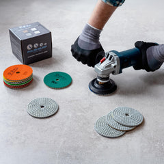 POLISHSURF 400-3000 grit pads for high-gloss finish with water.