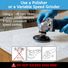 POLISHSURF step-by-step grit progression for polishing.