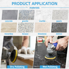 POLISHSURF kit suitable for quartz, marble, granite, travertine, concrete surfaces