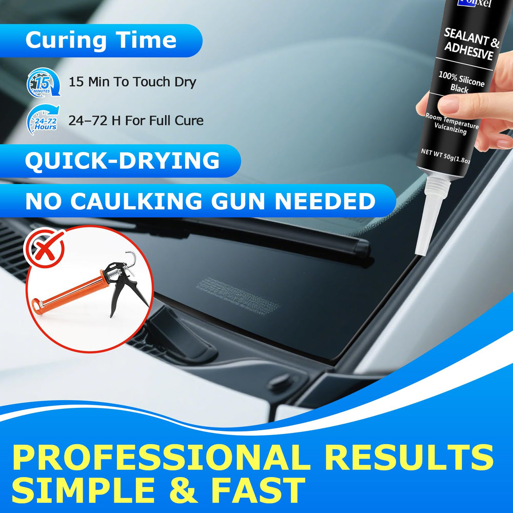 POLIXEL Black RTV being smoothed into a tight corner shows easy application.