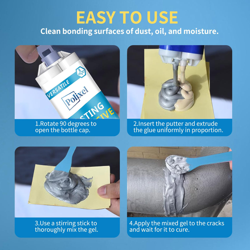 POLIXEL cured epoxy joint demonstrating a durable bond for DIY projects