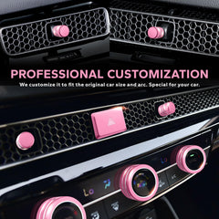 Polodunn pink knob cover for Honda Civic 9-inch screen knob protects and refines the audio control.