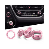 Polodunn Corolla pink knob trim close-up shows premium aluminum finish and luxury feel.