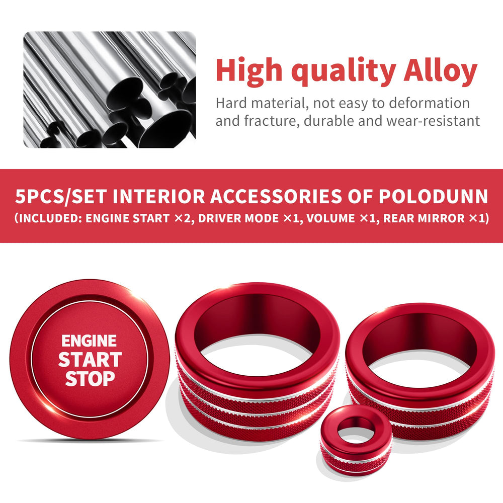 Polodunn interior red accent kit elevates cabin customization.