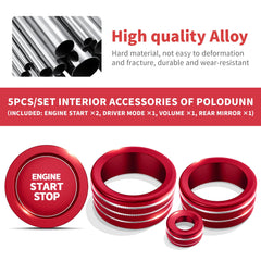 Polodunn interior red accent kit elevates cabin customization.