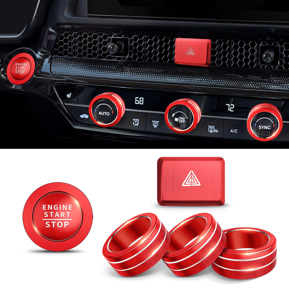 Polodunn knob cover trim on Civic controls adds luxury and protection.