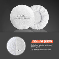 POLIWELL 6-inch black fine pad for a smooth finish.