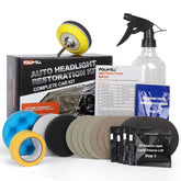 POLIWELL headlight kit 800 grit scrubber pads for quick oxidation removal
