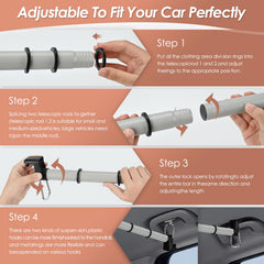 polyhnia easy-install hanger bar attaches to grab bars without tools.