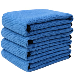 POLYTE Elite 16x24 blue drying towel front view for rapid water absorption