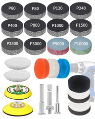 Pomsare 194-piece sanding discs 2in for versatile surface finishing and smooth results