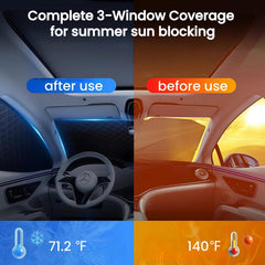 PONYBRO hood-protection snow cover guards windshield and hood from snow
