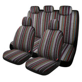 PONYJOYUP Baja front seat cover with breathable striped weave protects upholstery