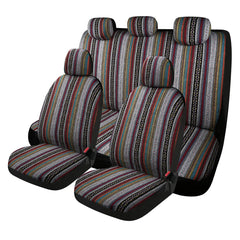 PONYJOYUP Baja front seat cover with breathable striped weave protects upholstery