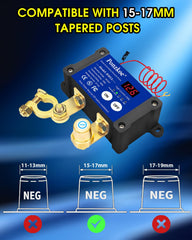 Ponzkoe 250A wide voltage guard supports 12V/24V systems safely