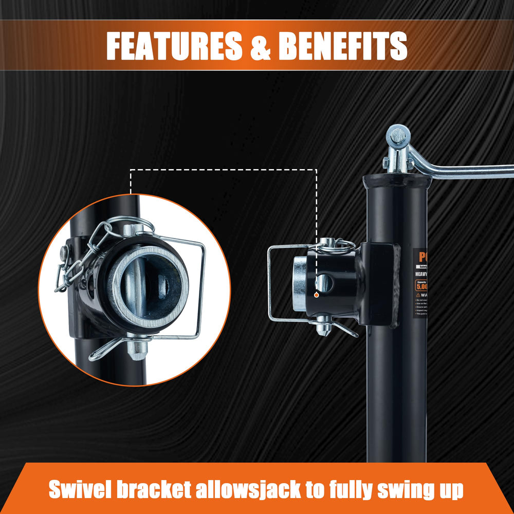 POPBULL locking pin ensures secure position during travel