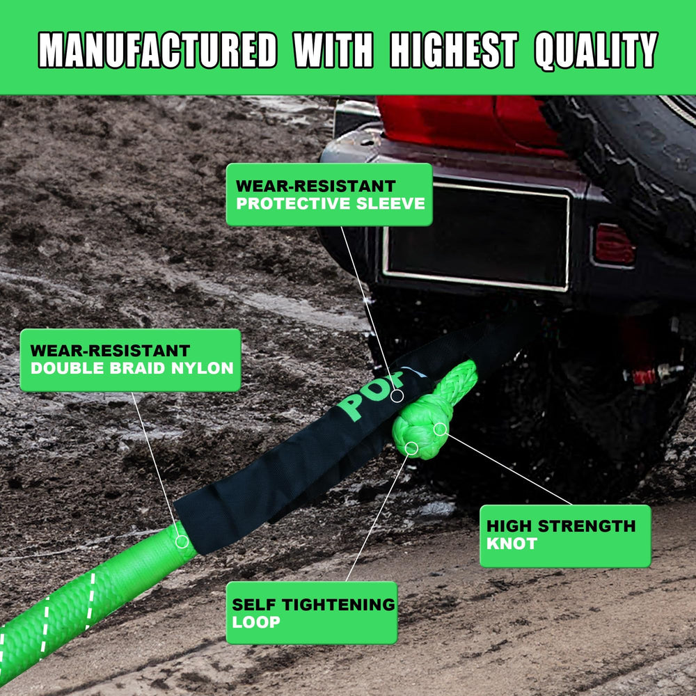 POPBULL soft shackles included for safe, damage‑free connections.