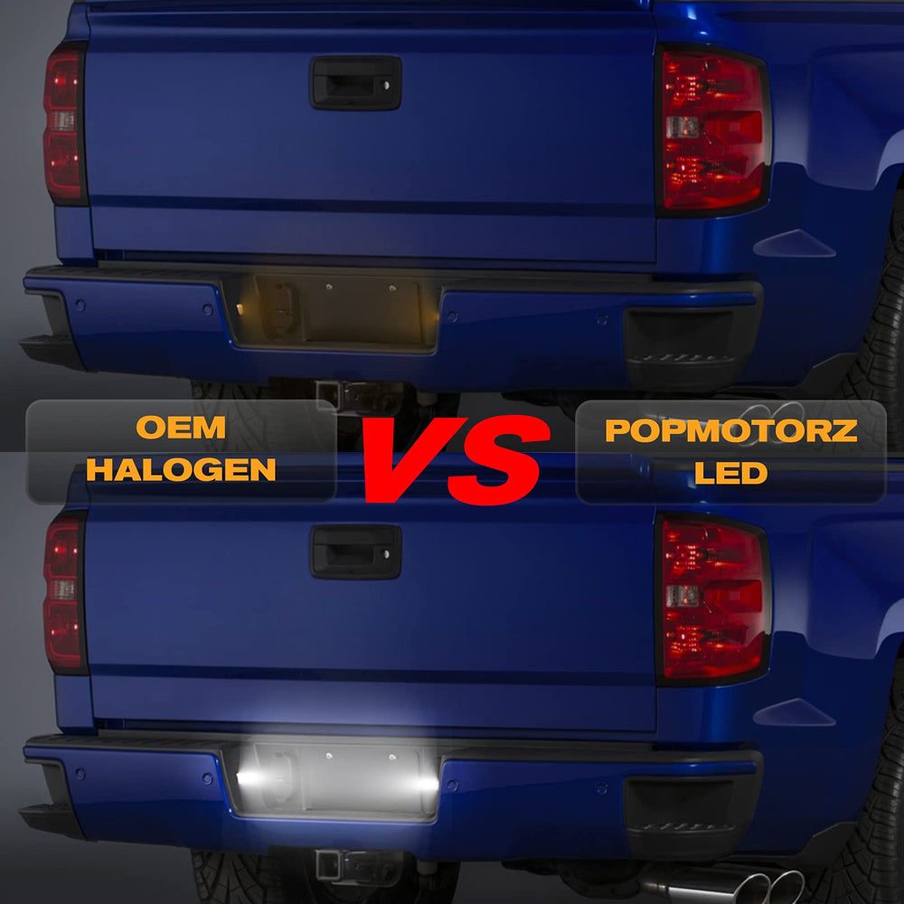 POPMOTORZ two-lamp kit replaces dim license lights reliably